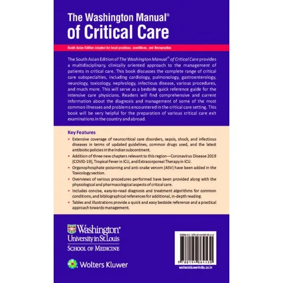 The Washington Manual of Critical Care 1 The Washington Manual of Critical Care 2