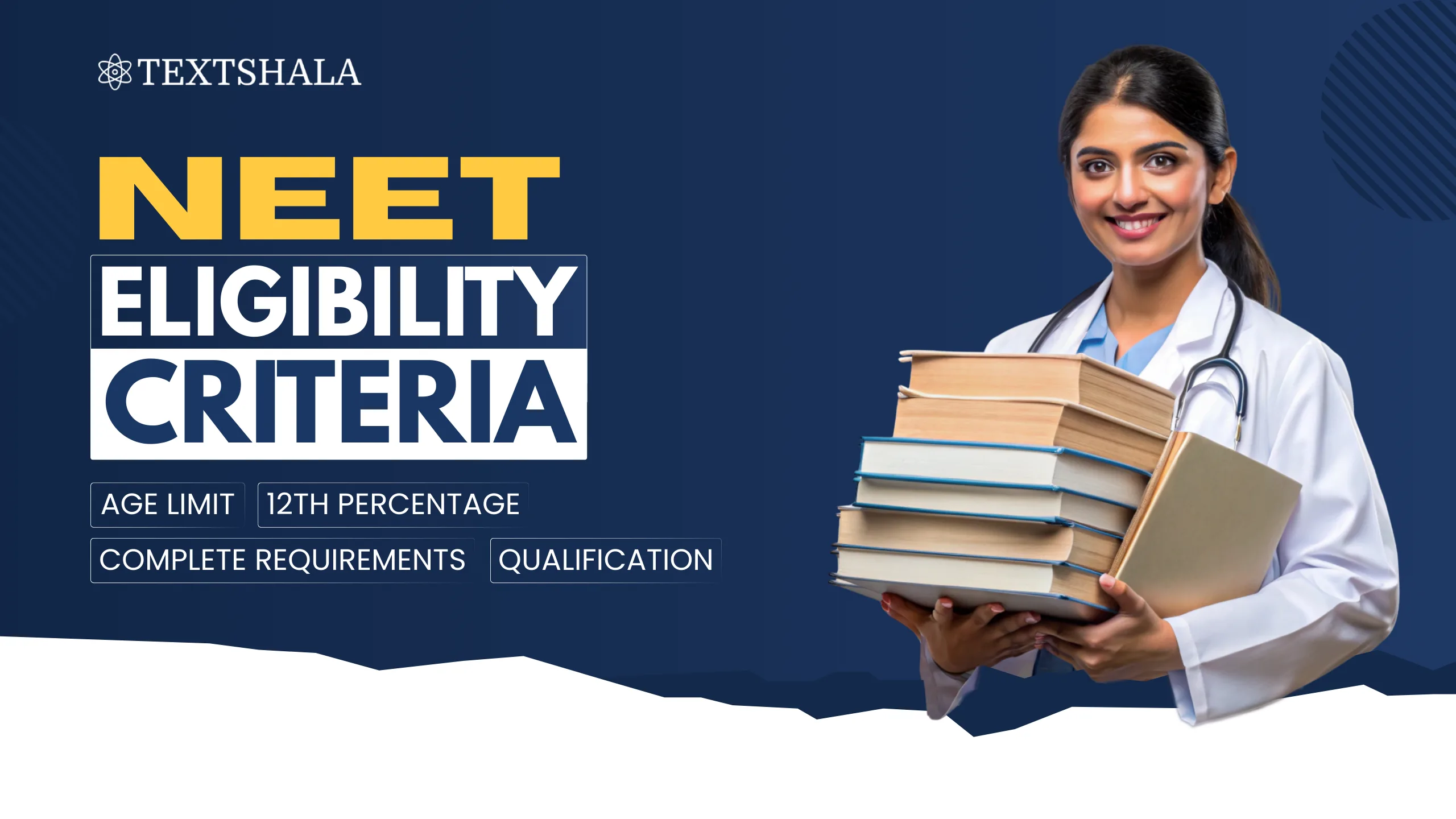 NEET eligibility criteria including age limit, 12th percentage, qualification and complete requirements for NEET exam by Textshala